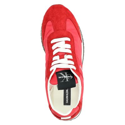 Calvin Klein Jill - Lage sneakers voor dames - Rood - Nelson.nl