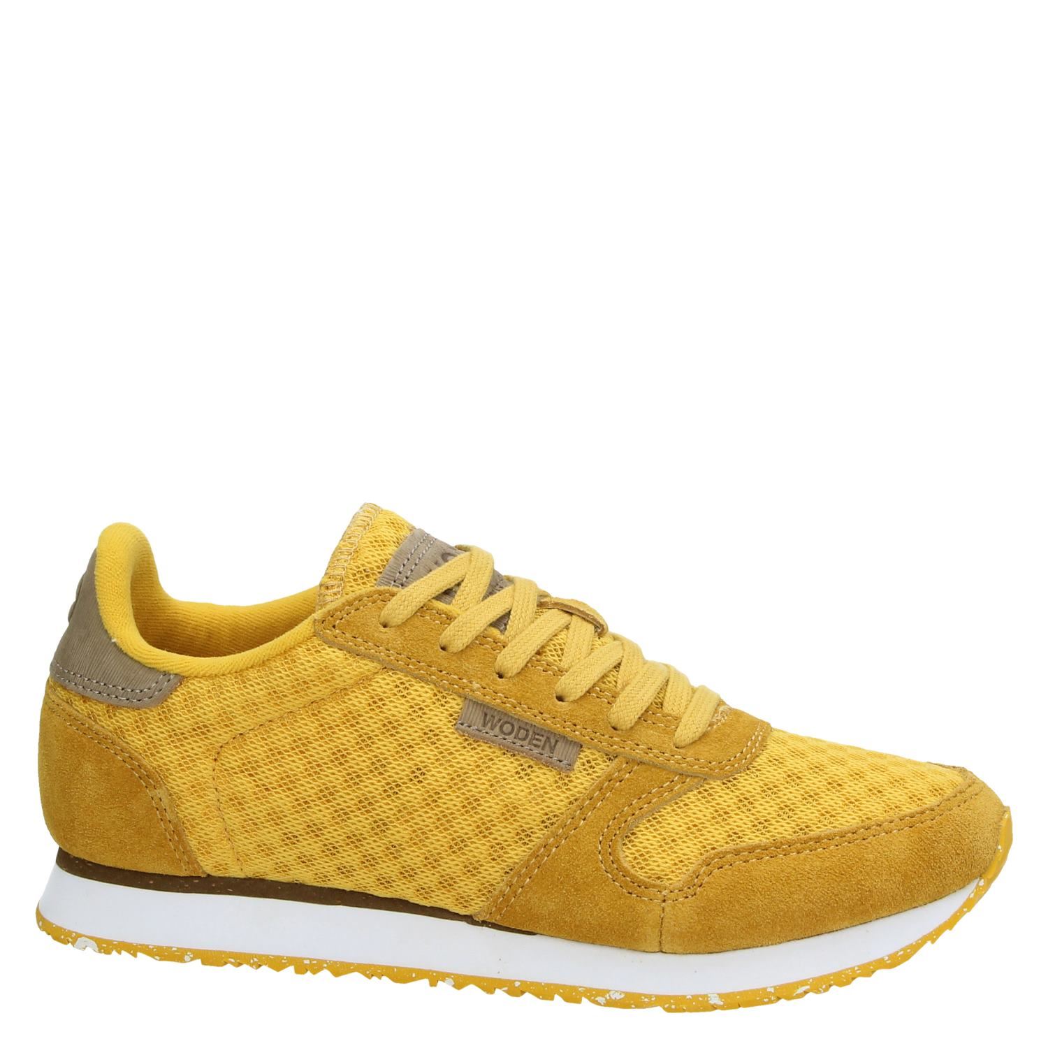 Woden Ydun - Lage sneakers voor dames - Geel - Nelson.nl