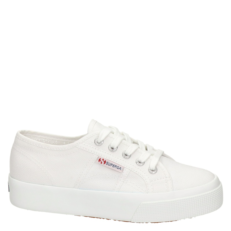 Superga - Lage sneakers voor dames - Wit - Nelson.nl