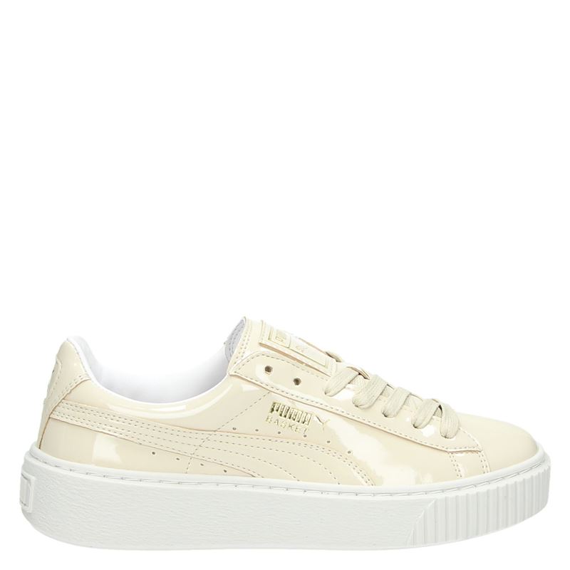 Puma Platform Patent Lage Sneakers Ecru puma kopen in de aanbieding Puma Platform Patent Lage Sneakers Ecru puma kopen in de aanbieding