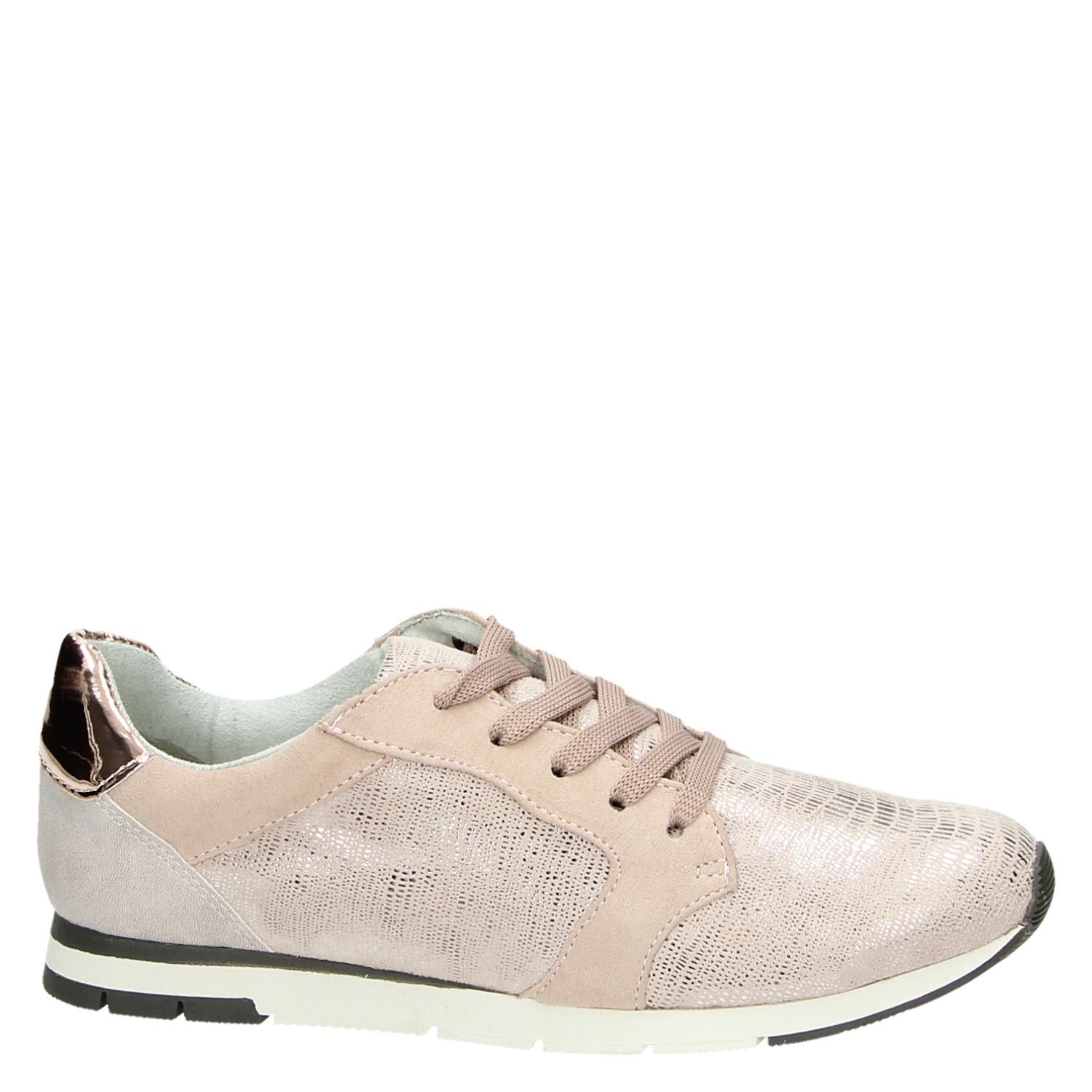 Tamaris - Lage sneakers voor dames - Roze - Shoemixx.nl