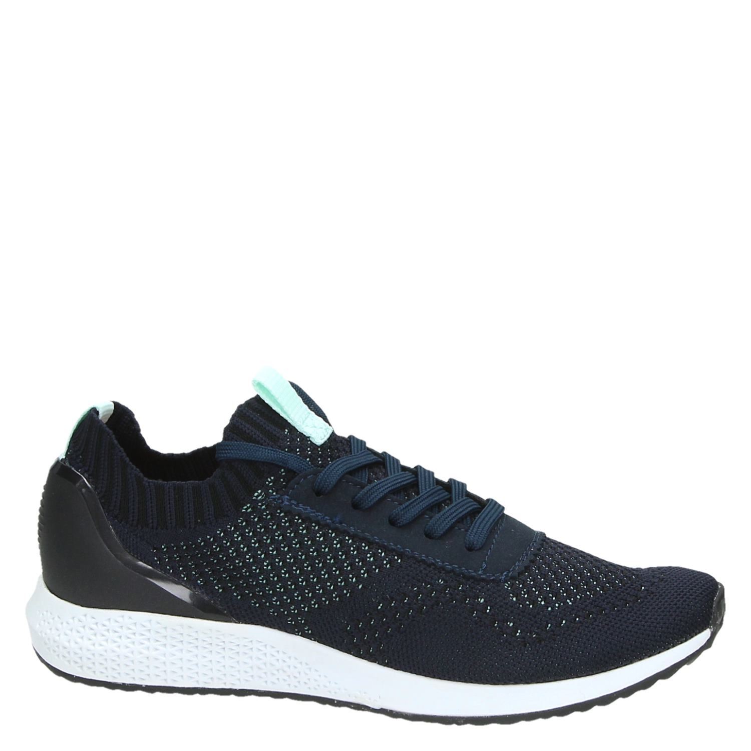 Tamaris - Hoge sneakers voor dames - Blauw - Shoemixx.nl