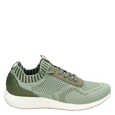 Tamaris - Hoge sneakers voor dames - Groen - Nelson.nl
