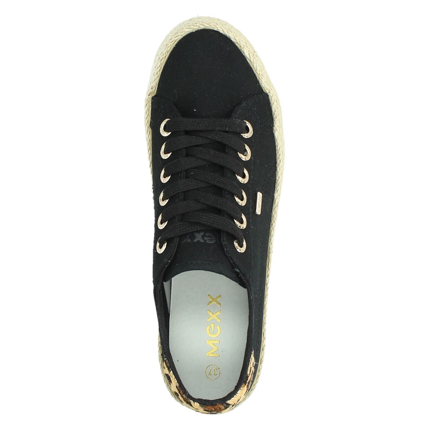 Mexx Chevelijn - Lage sneakers voor dames - Zwart - Nelson.nl