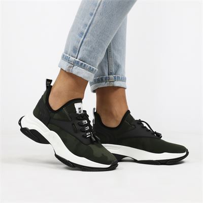 Steve Madden dames sneakers Poppy beige combi - Zweerts Schoenen