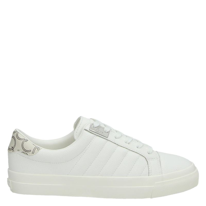 Calvin Klein Vance Lage Sneakers Wit calvin klein kopen in de aanbieding