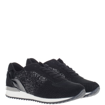 Hobb's - Lage sneakers voor dames - Zwart - Shoemixx.nl