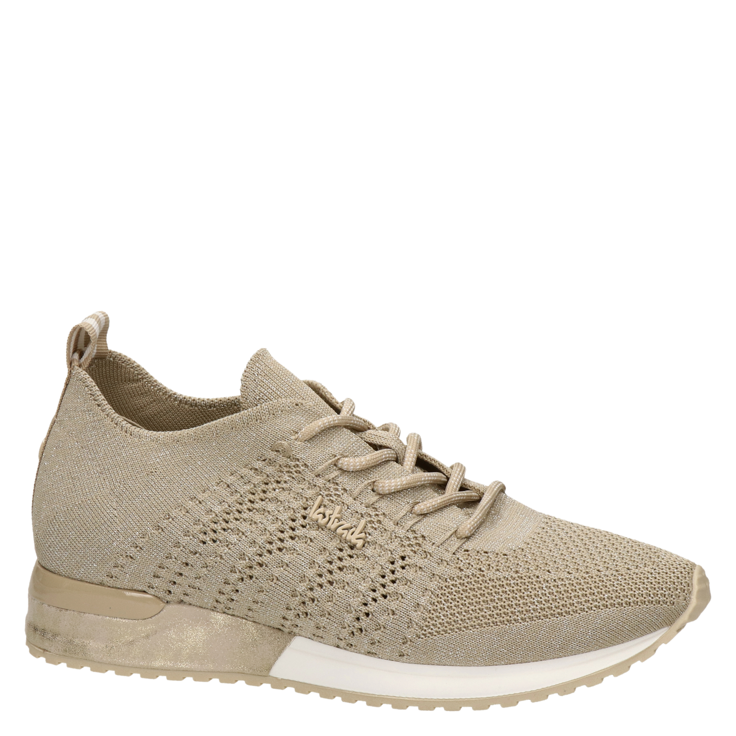 La Strada - Lage sneakers voor dames - Beige - Nelson.nl