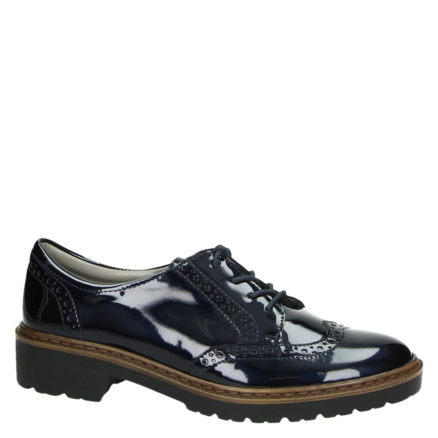 Jenny - Veterschoenen voor dames - Blauw - Nelson.nl