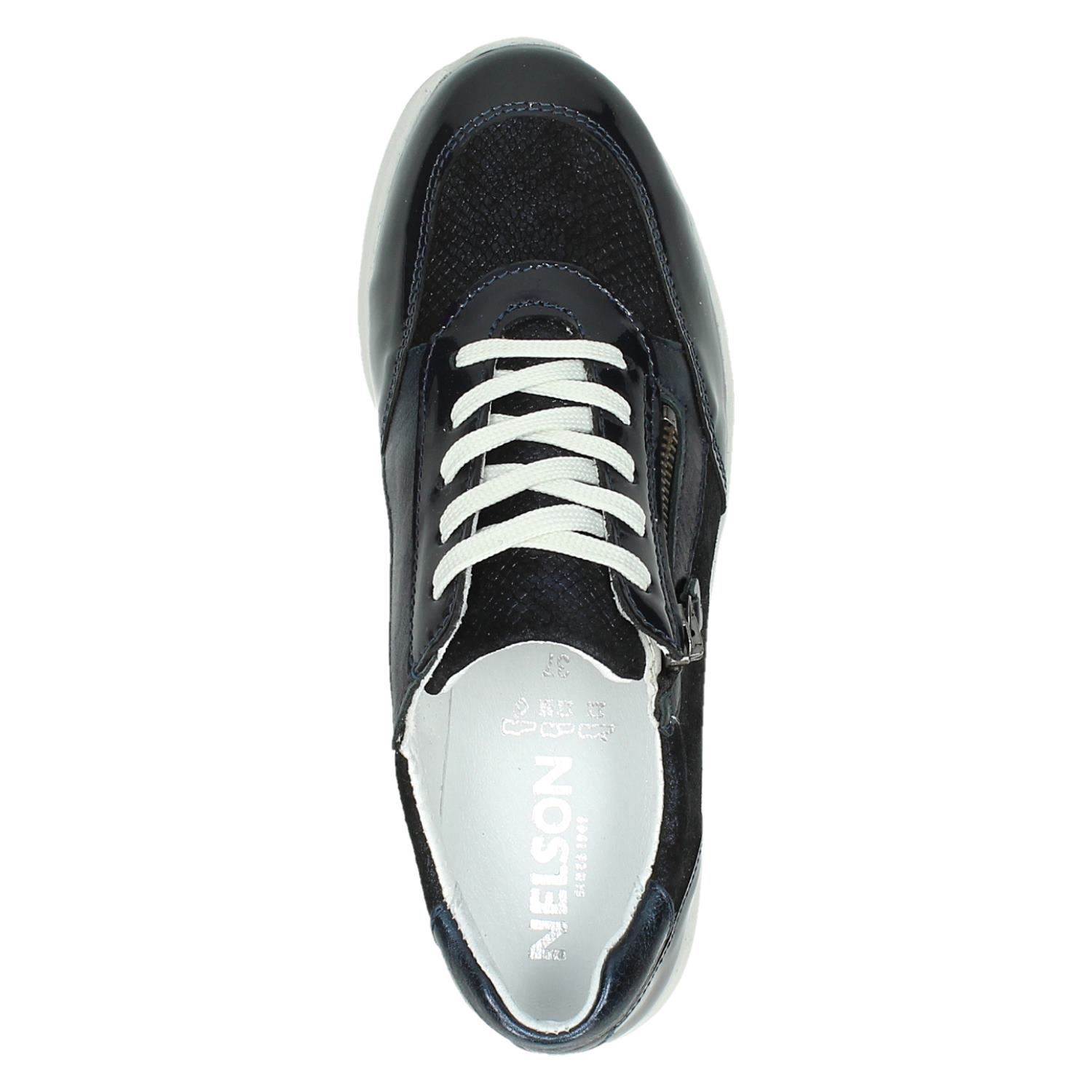 Nelson - Lage sneakers voor dames - Blauw - Shoemixx.nl