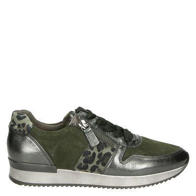 Gabor - Lage sneakers voor dames - Groen - Nelson.nl