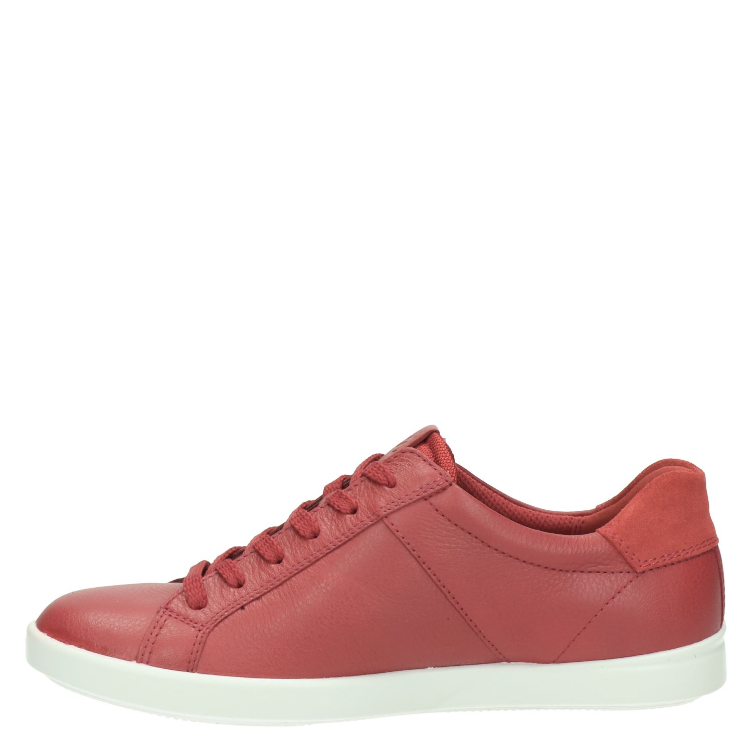 Ecco Leisure - Lage sneakers voor dames - Rood - Nelson.nl
