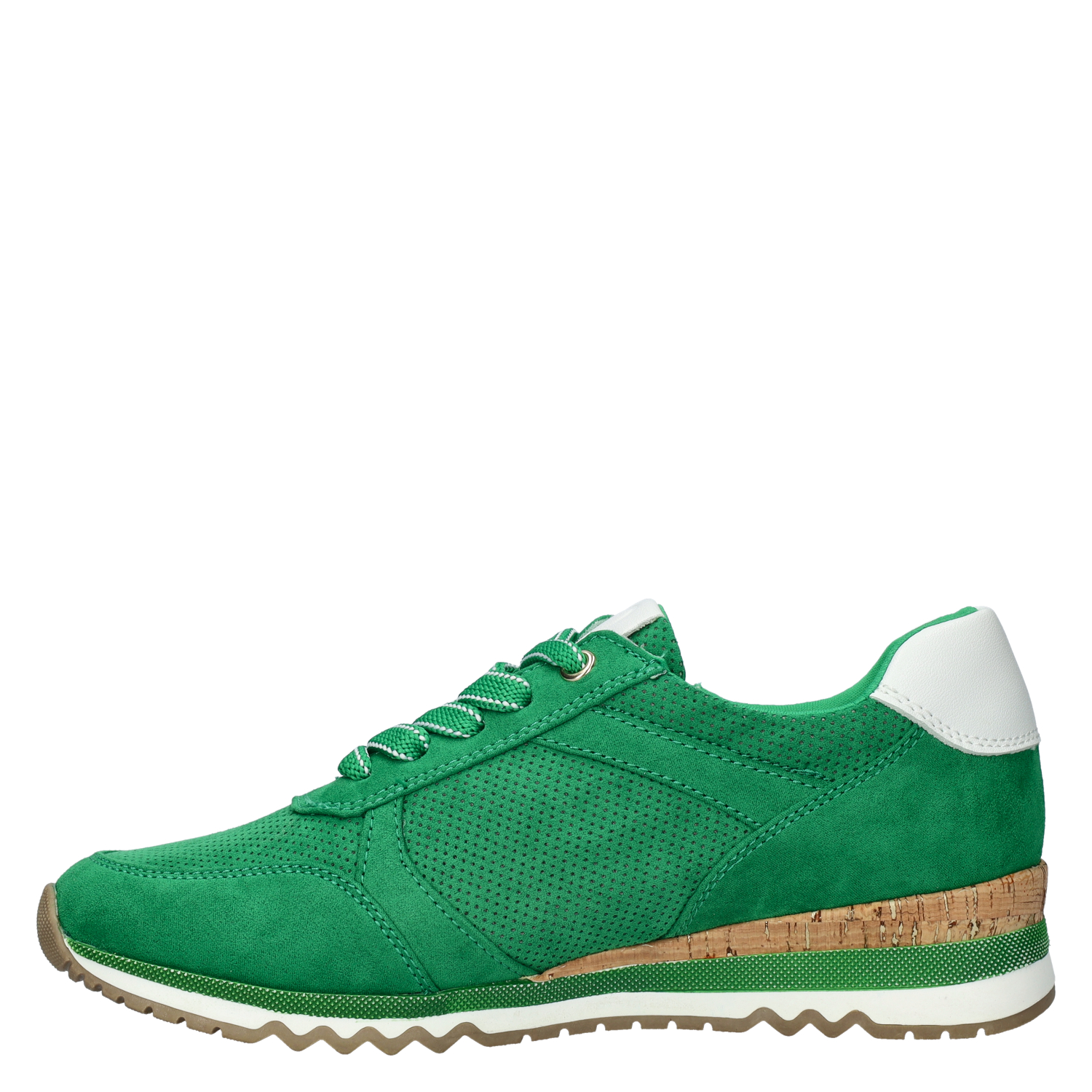 Marco Tozzi - Lage sneakers voor dames - Groen - Nelson.nl