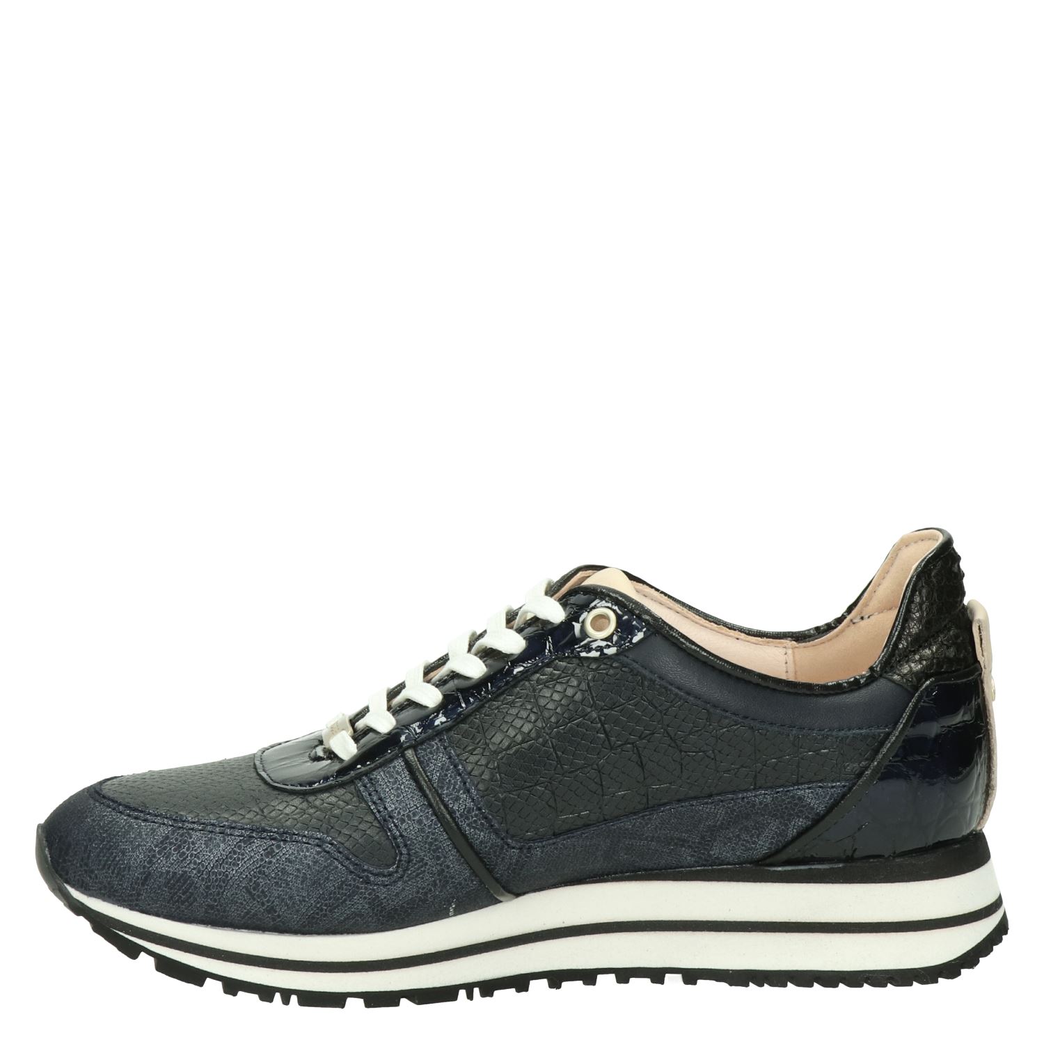 Fred de la Bretoniere - Lage sneakers voor dames - Blauw - Nelson.nl