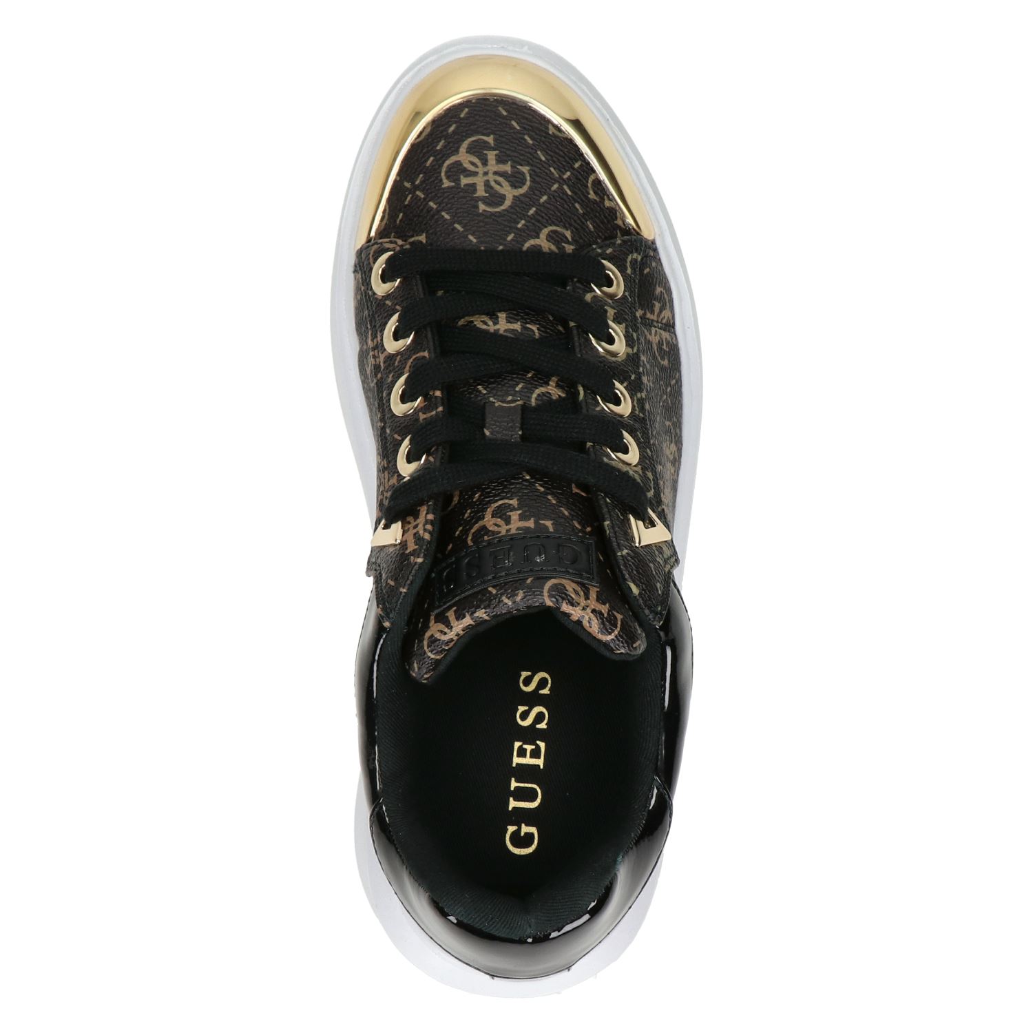 Guess Brandy - Lage sneakers voor dames - Bruin - Nelson.nl