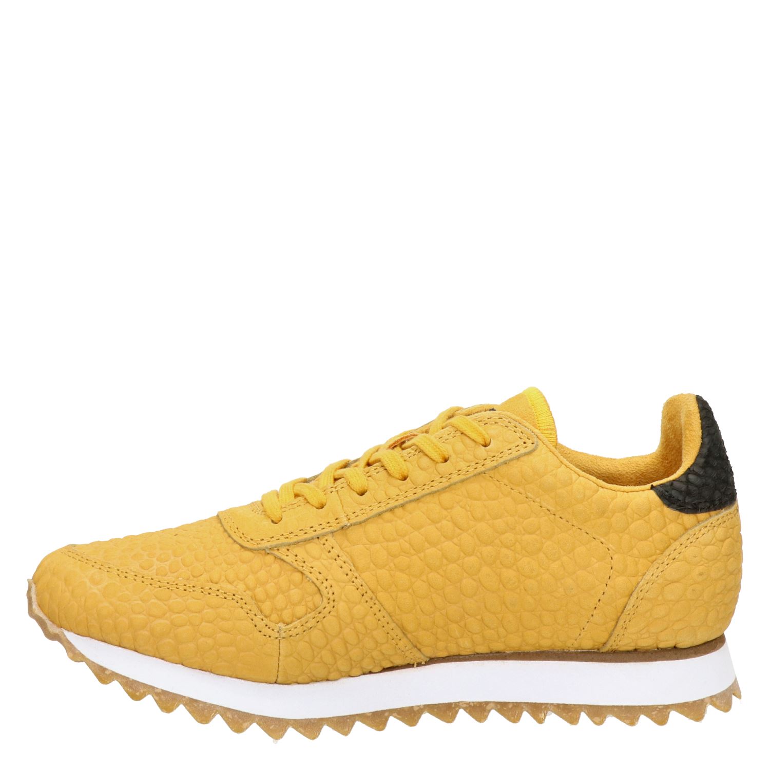 Woden Ydun Croco II - Lage sneakers voor dames - Geel - Nelson.nl