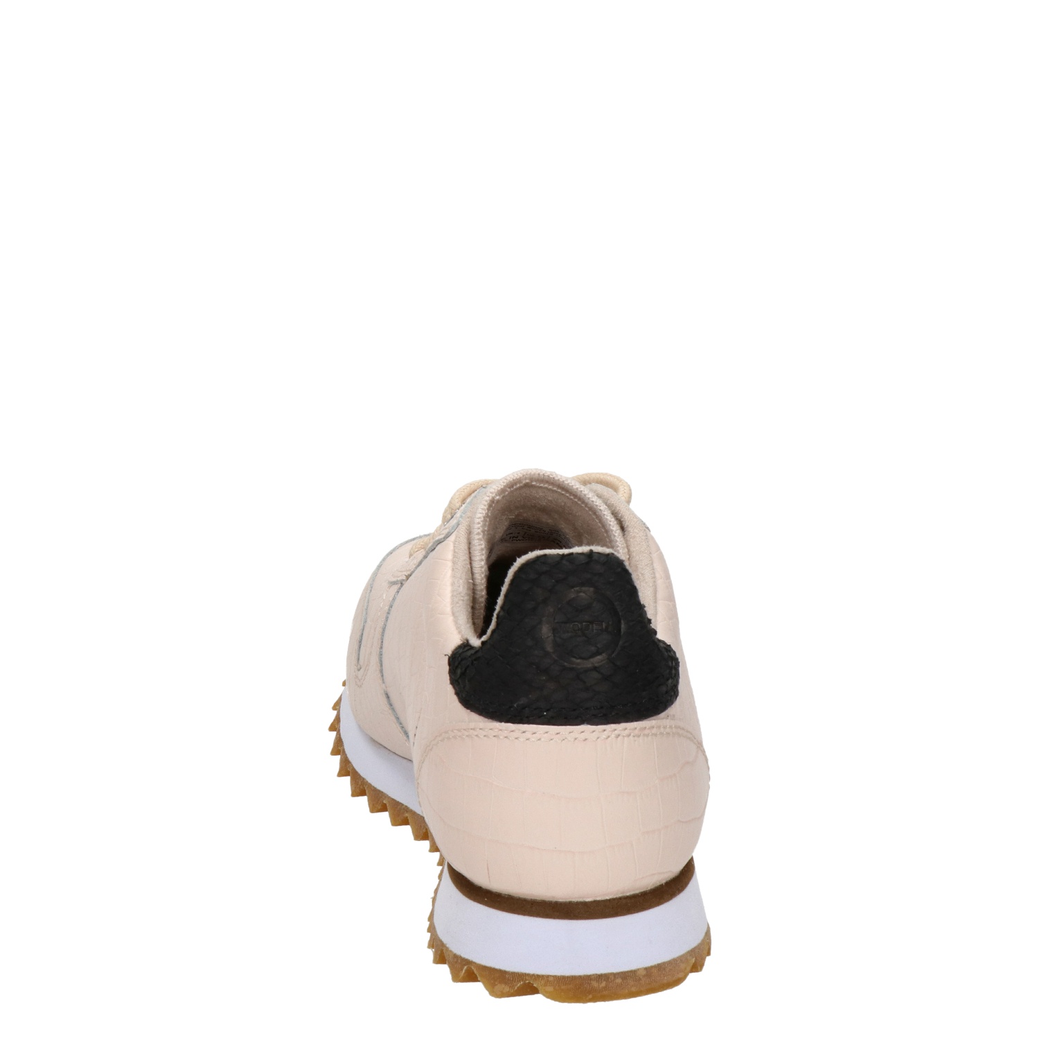 Woden Ydun Croco Shiny - Lage sneakers voor dames - Ecru - Nelson.nl