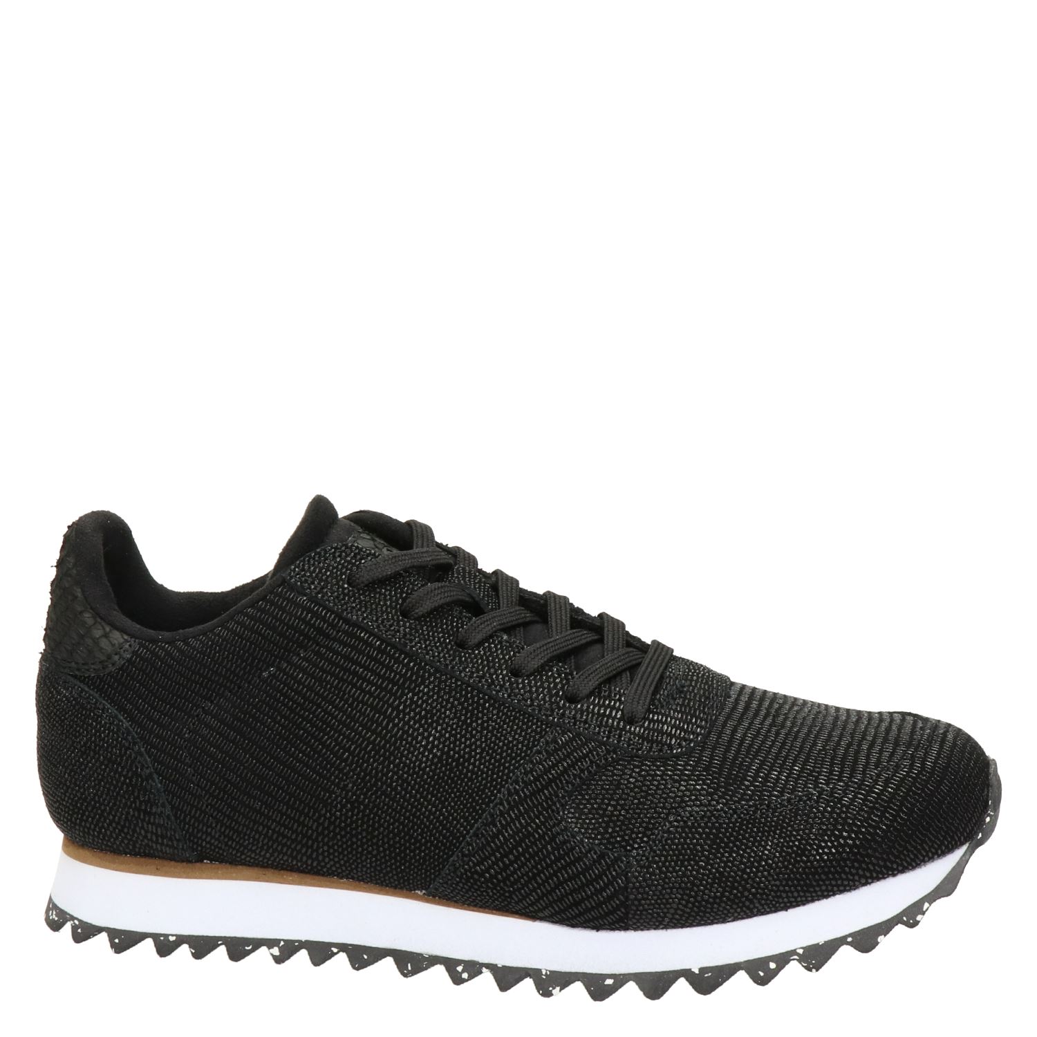 Zwarte WODEN Lage sneakers YDUN CROCO SHINY | Omoda