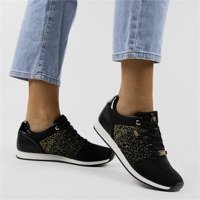Mexx Djaimy 2 - Lage sneakers voor dames - Zwart - Nelson.nl