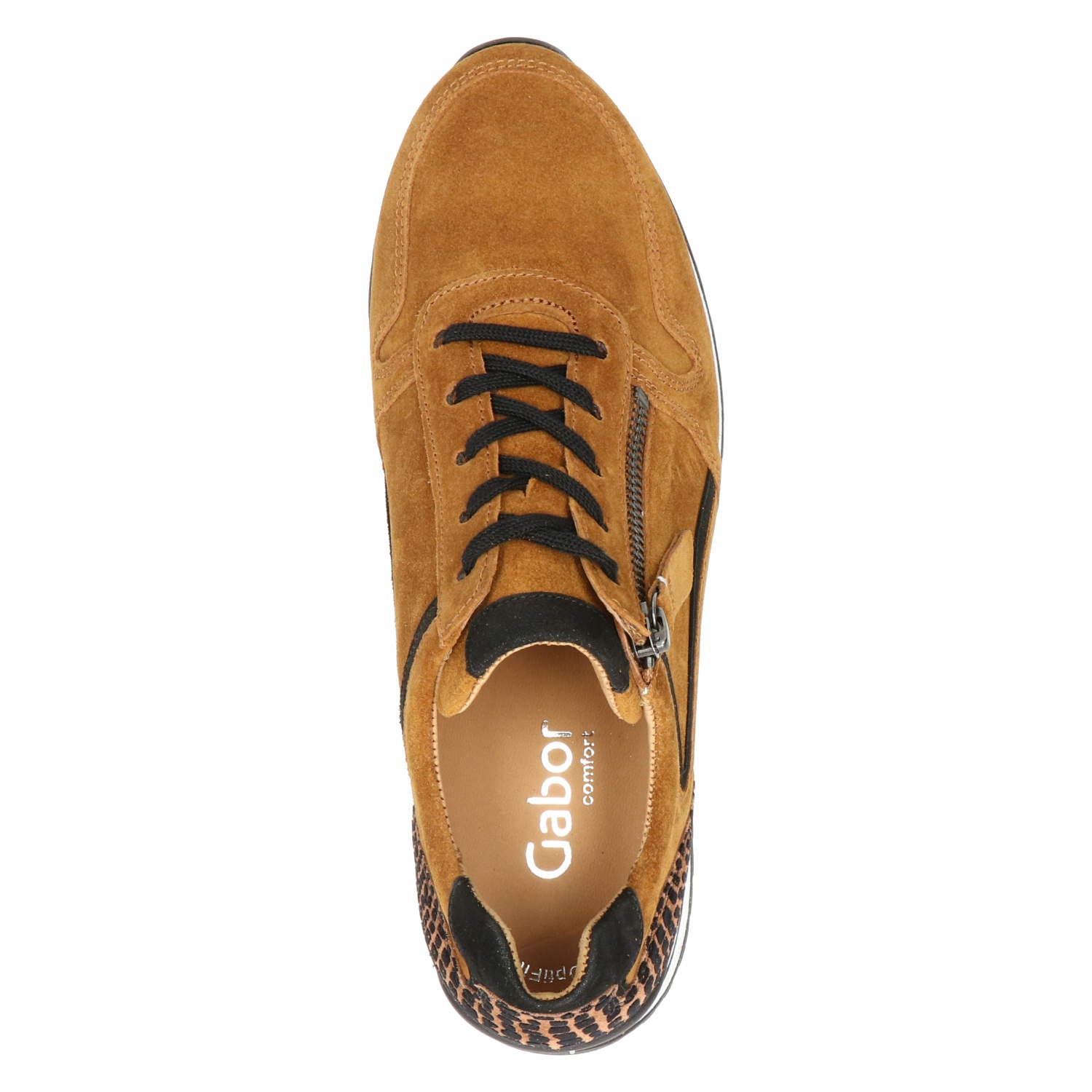 Sneaker cognac leder/daim 56.338.61 H Gabor