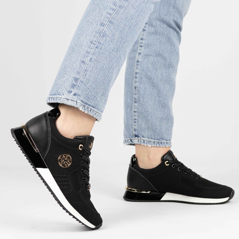 Mexx Gitte - Lage sneakers voor dames - Zwart - Nelson.nl