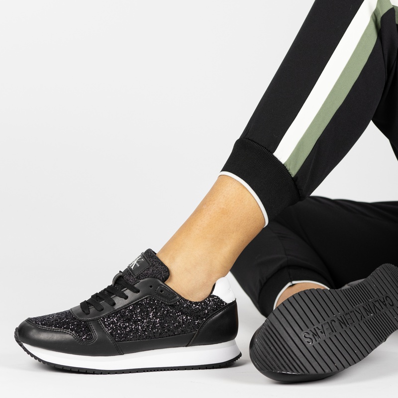 Calvin Klein - Lage sneakers voor dames - Zwart - Nelson.nl