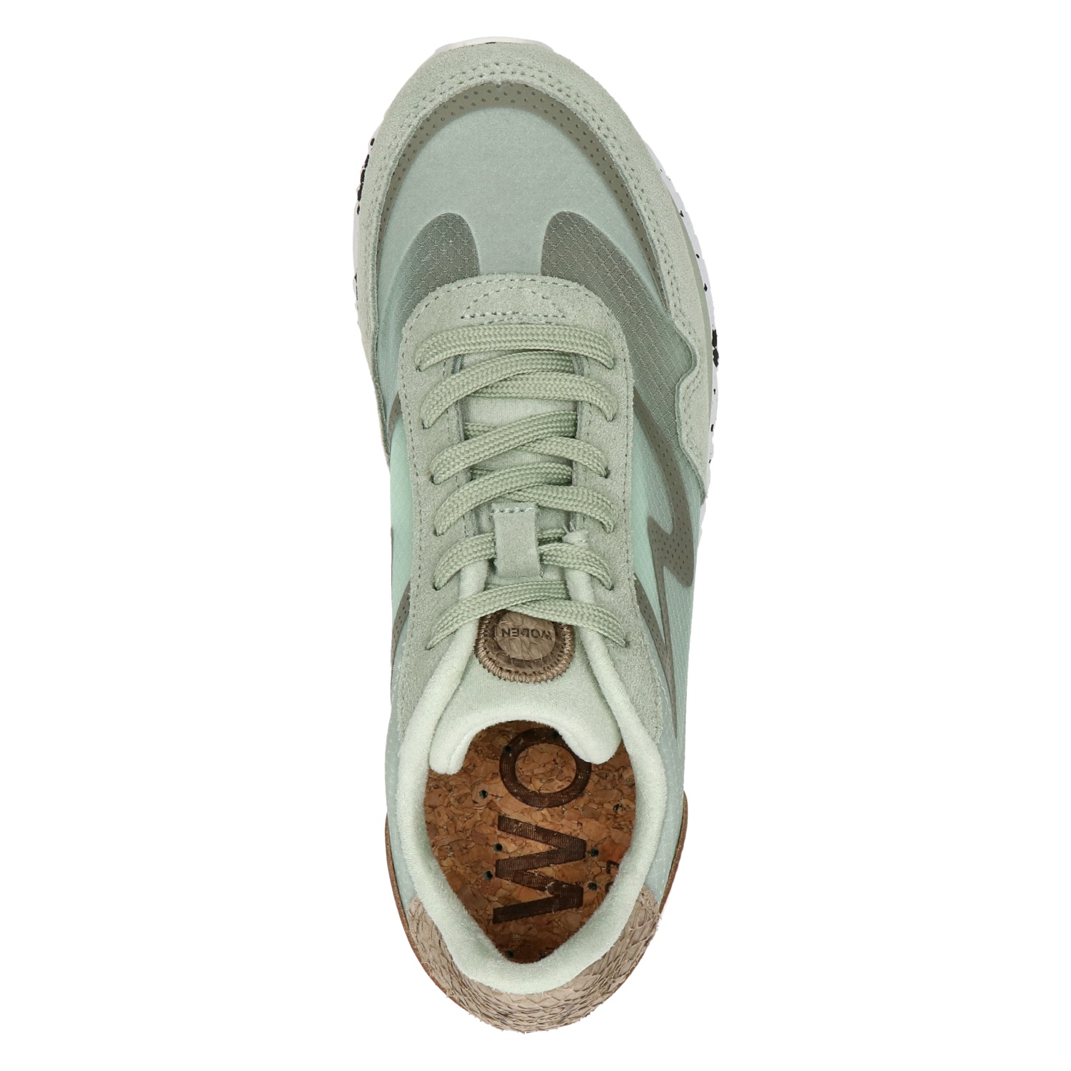 Woden Naja - Lage sneakers voor dames - Groen - Nelson.nl