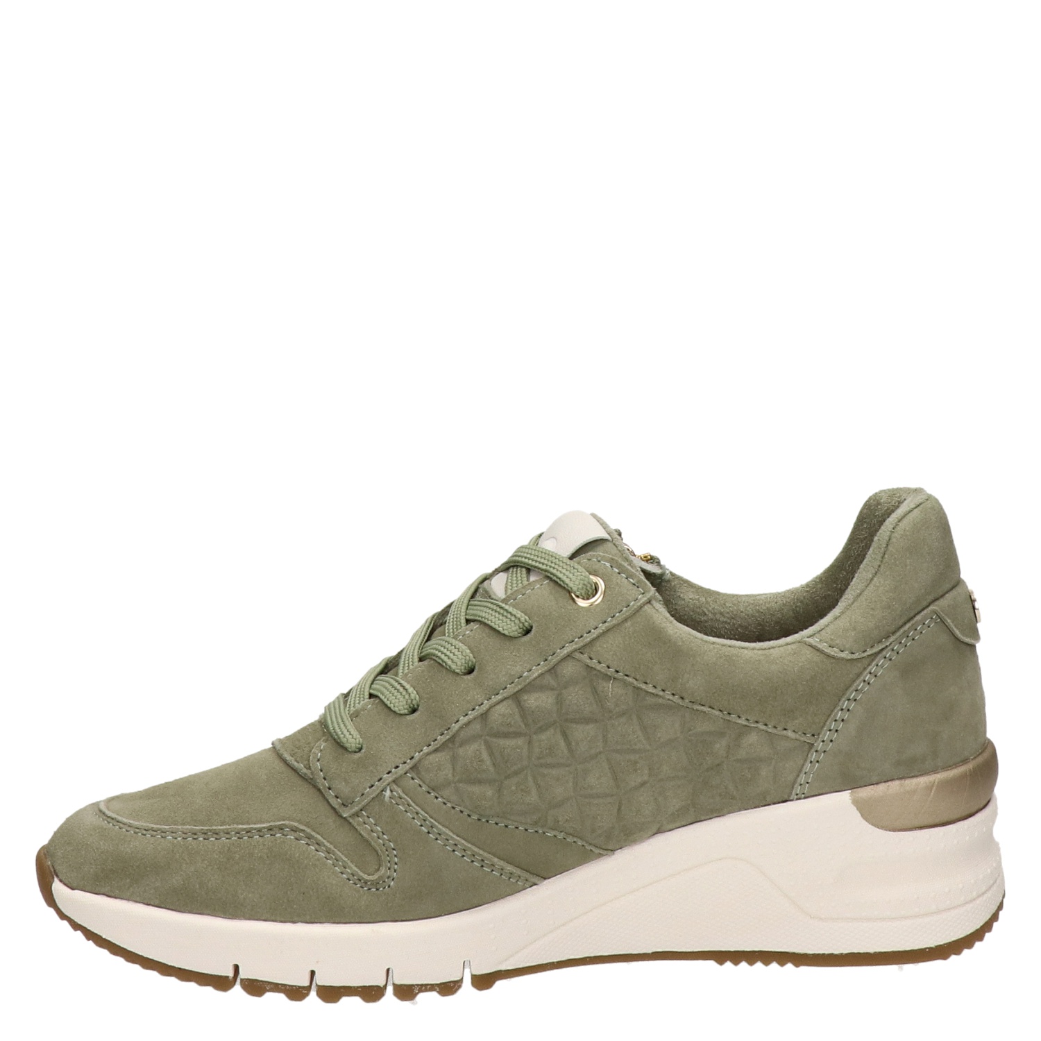 Tamaris - Lage sneakers voor dames - Groen - Nelson.nl