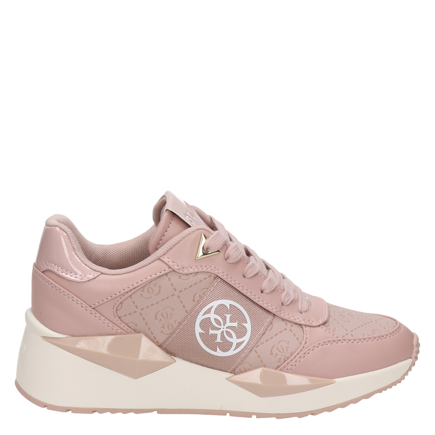 Guess Tesha - Lage sneakers voor dames - Roze - Nelson.nl