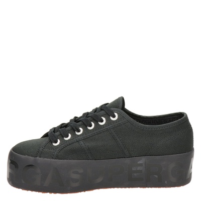 Superga - Platform sneakers voor dames - Zwart - Nelson.nl