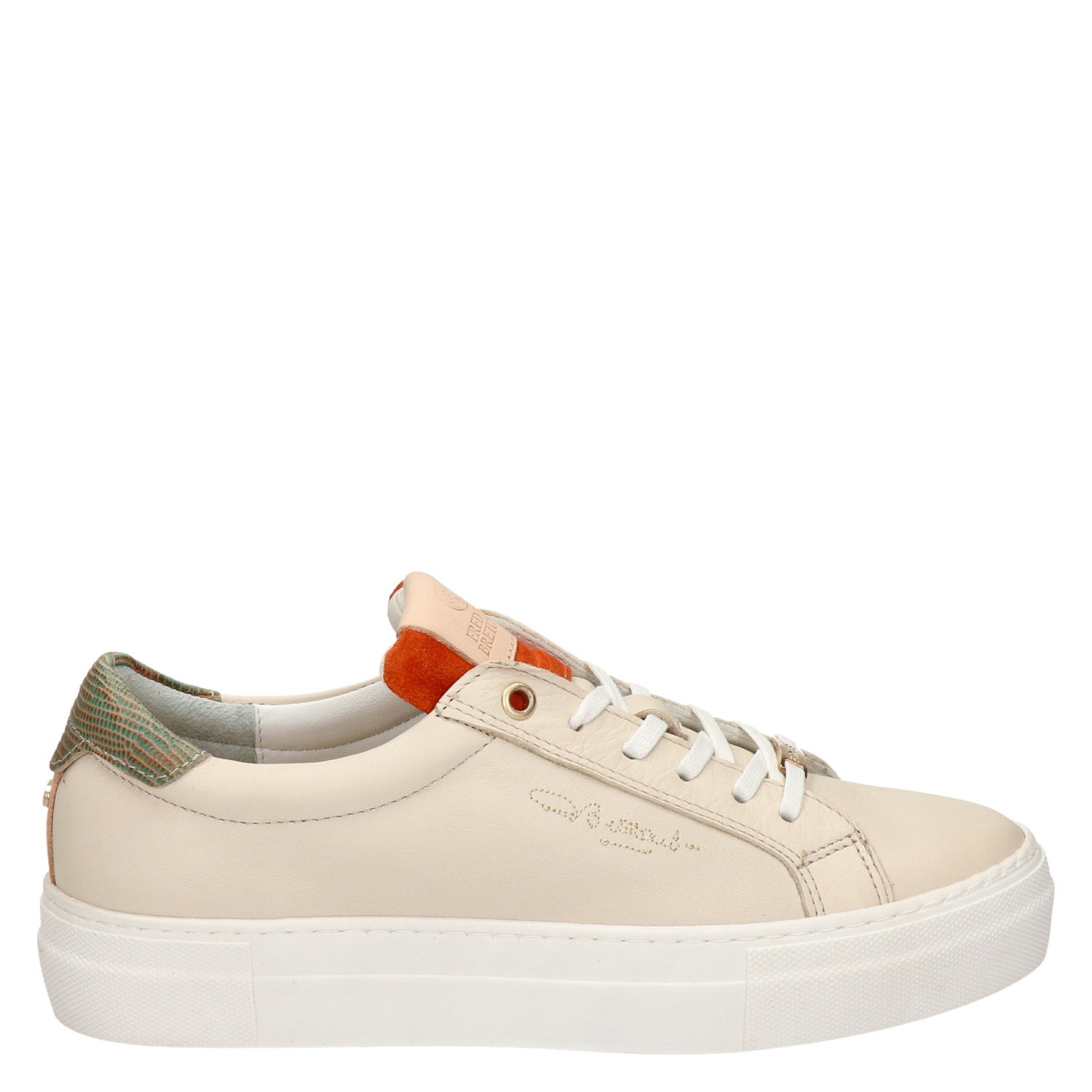 Fred de la Bretoniere - Lage sneakers voor dames - Ecru - Nelson.nl