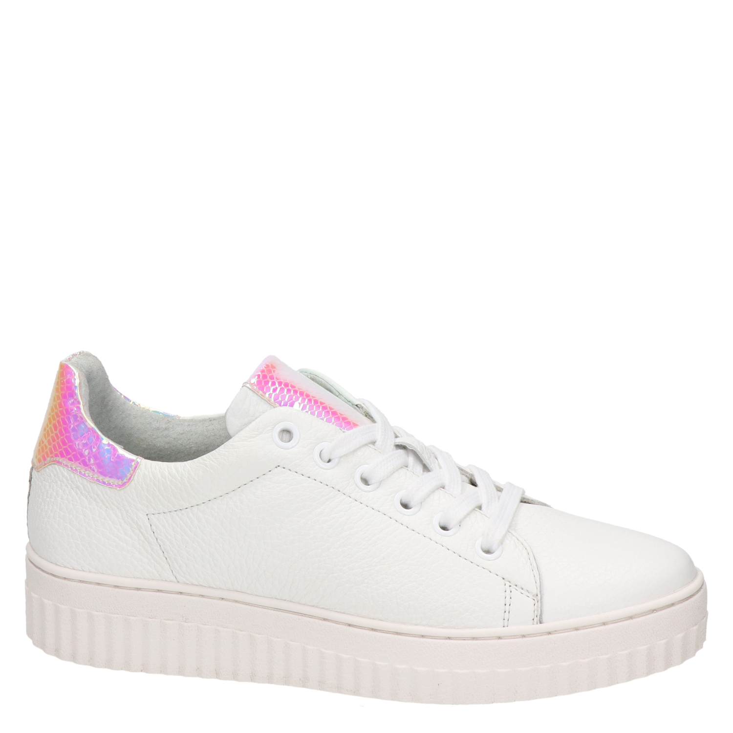 Nelson - Lage sneakers voor dames - Wit - Nelson.nl