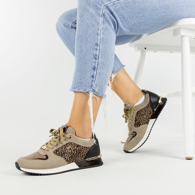 Mexx Fleur - Lage sneakers - Taupe