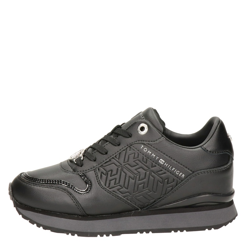 Tommy Hilfiger Sport Dressy wedge - Lage sneakers voor dames - Zwart -  Shoemixx.nl
