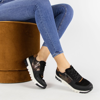 Rieker - Lage sneakers - Zwart