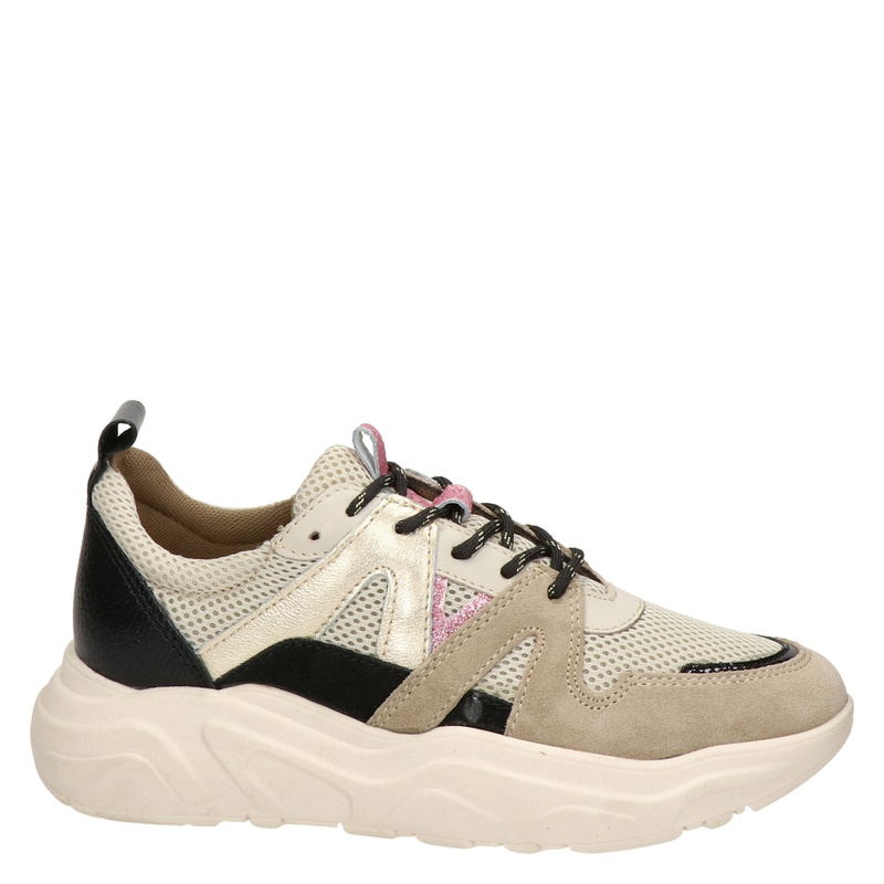 PS Poelman Year - Dad Sneakers voor dames - Beige - Nelson.nl