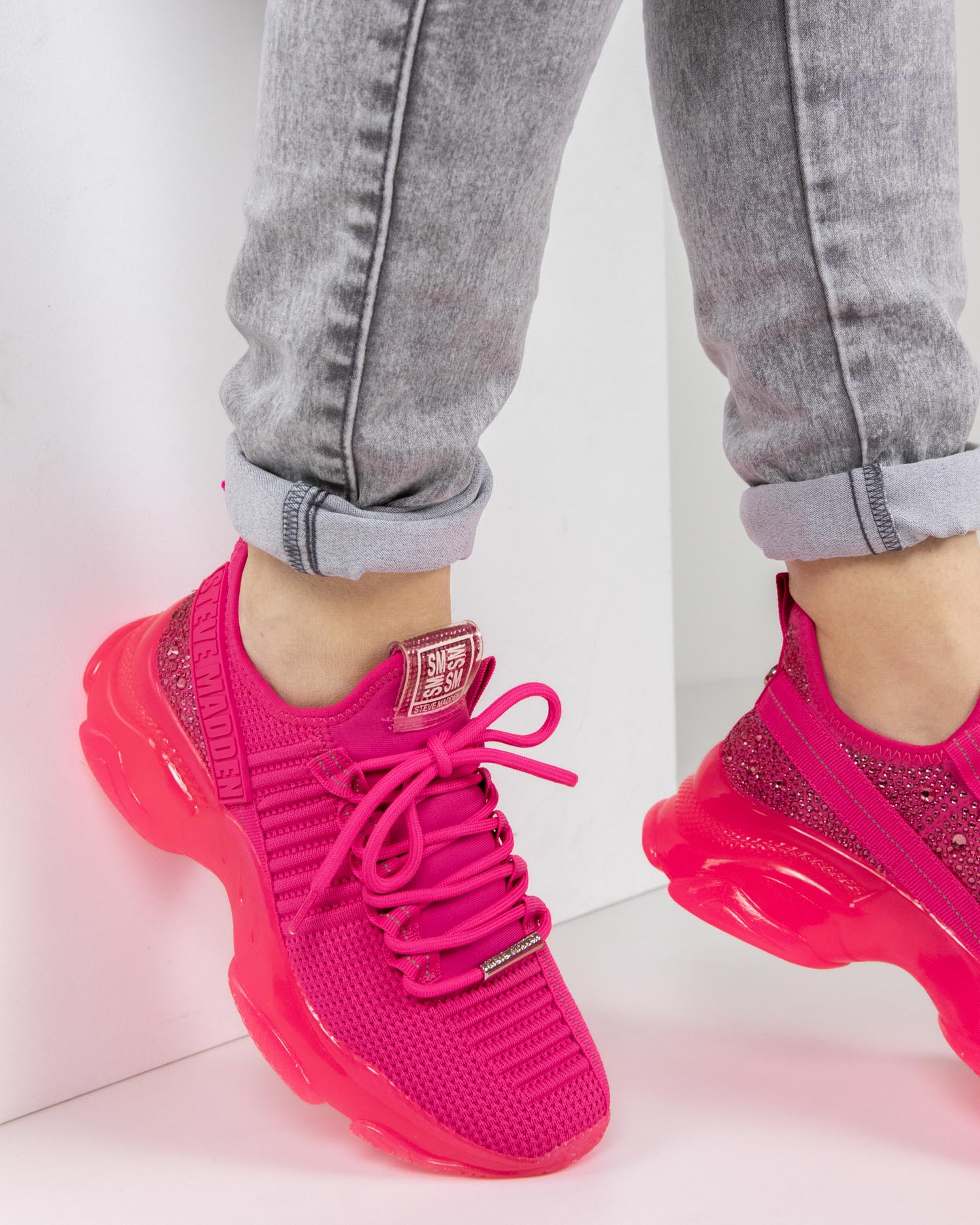 Steve Madden - Dad Sneakers voor dames - Roze - Nelson.nl