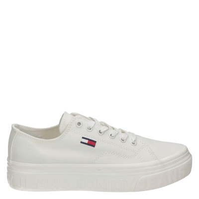 Tommy Jeans Platform - Lage sneakers - Wit