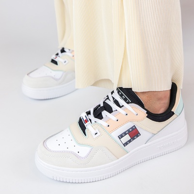 Tommy Jeans Decon Basket - Lage sneakers - Wit