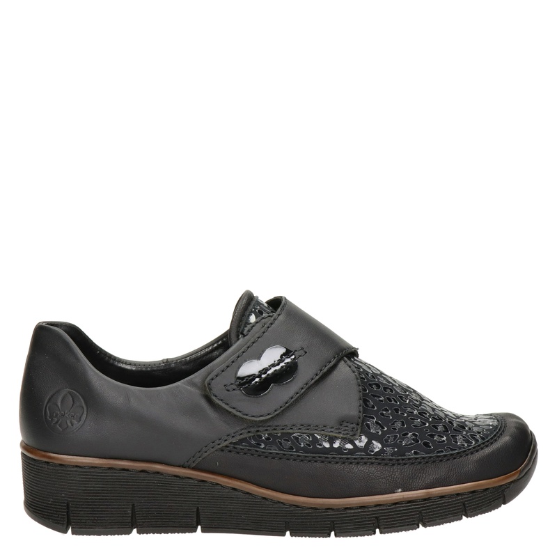 Rieker - Klittenbandschoenen - Zwart
