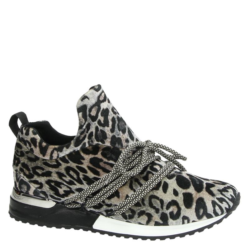 La Strada - Lage sneakers voor dames - Beige - Nelson.nl
