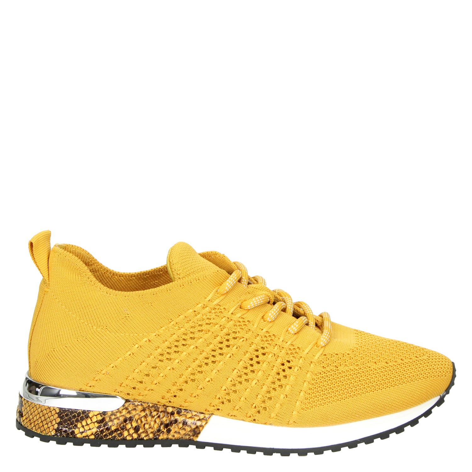 La Strada - Lage sneakers voor dames - Geel - Nelson.nl