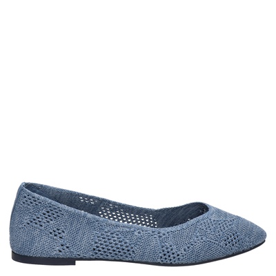 Skechers Knitty City - Ballerinas \u0026 instappers voor dames - Blauw -  Nelson.nl