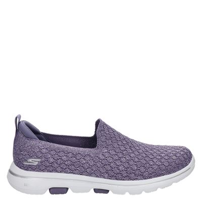 Skechers - Instapschoenen voor dames - Paars - Nelson.nl