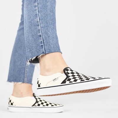 Vans Asher Checkerboard - Mocassins & loafers - Zwart