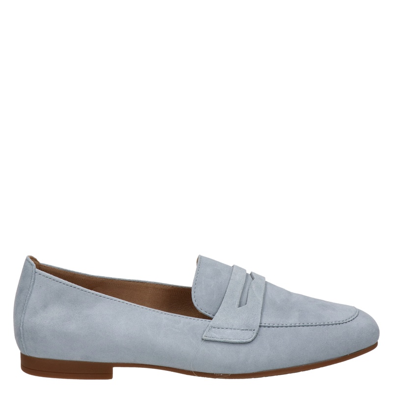 Lichtblauwe suède loafers - Herenschoenen - SACHA
