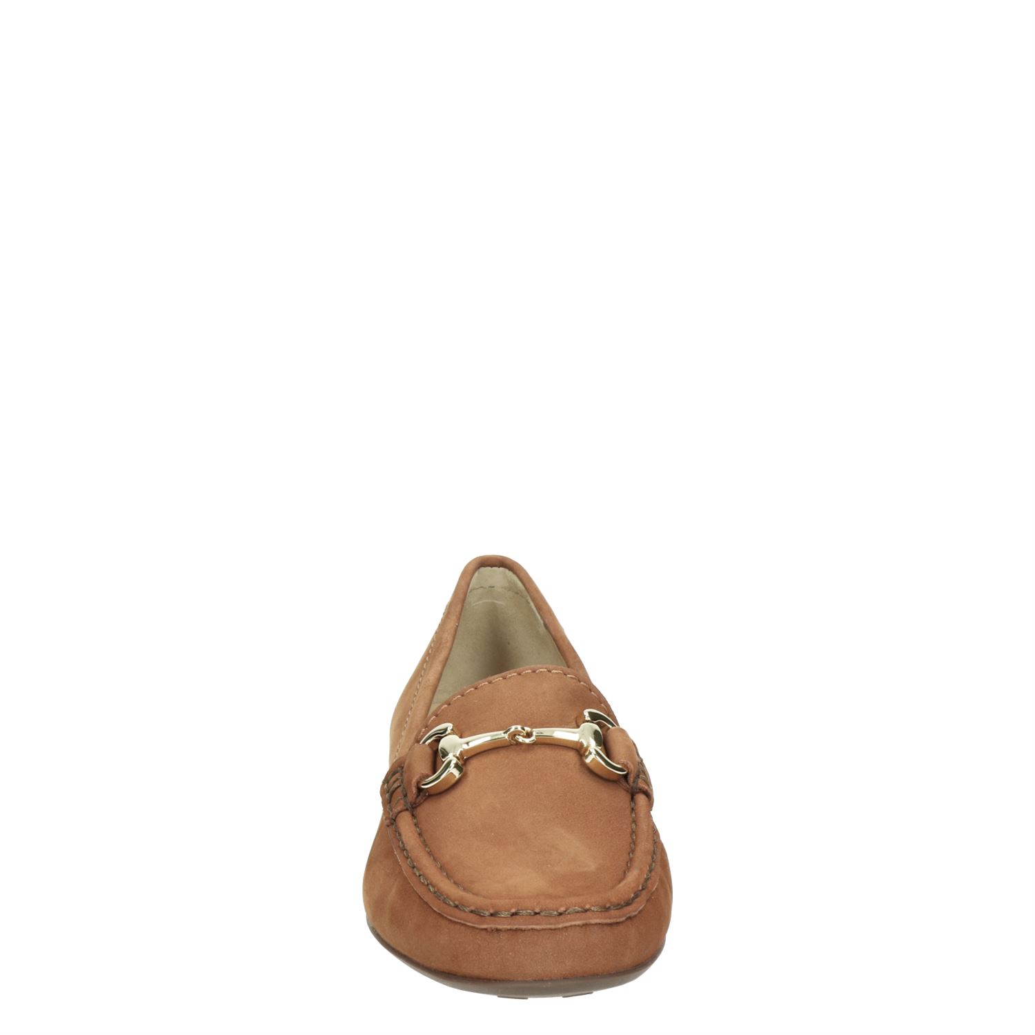 Vendôme Fleur croco bruine leren loafers van kalfsleer
