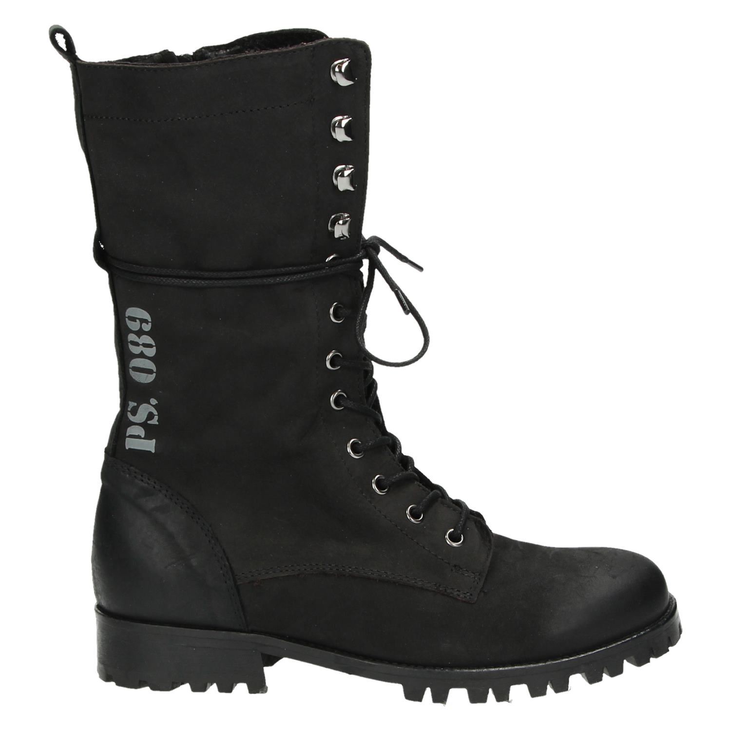 ps poelman dames veterboots zwart