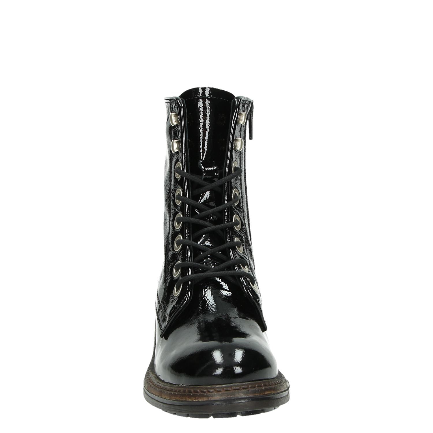 PS Poelman - Veterboots voor dames - Zwart - Shoemixx.nl