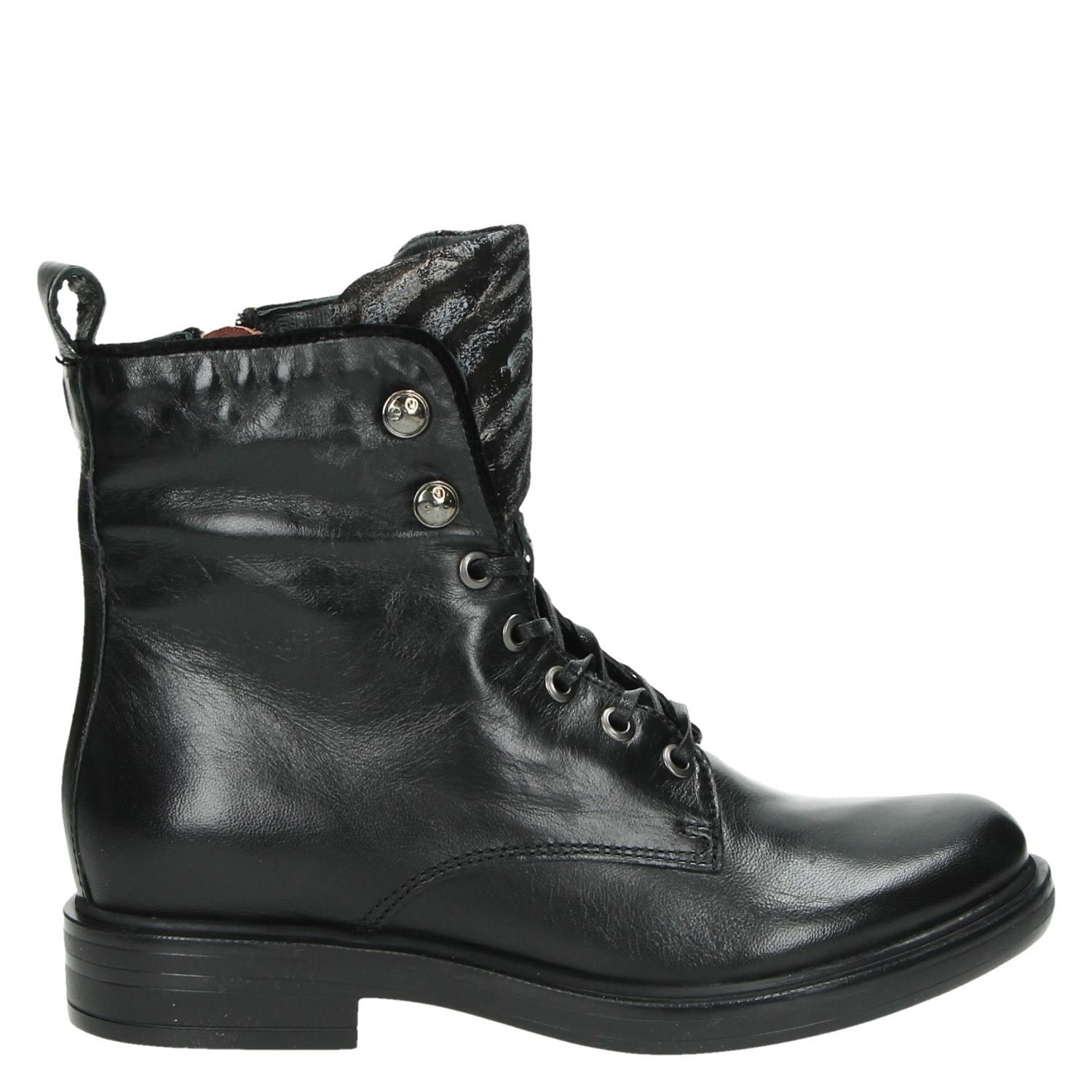 Mjus Rits & gesloten boots voor dames Zwart Shoemixx.nl Mjus Veterboots voor dames Zwart Shoemixx.nl